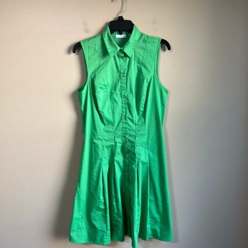 New York & Company stretch medium green dress